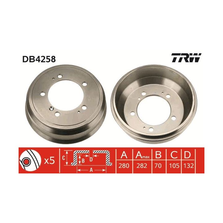 Stabdžių būgnas TRW DB4258