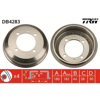 Stabdžių būgnas TRW DB4283