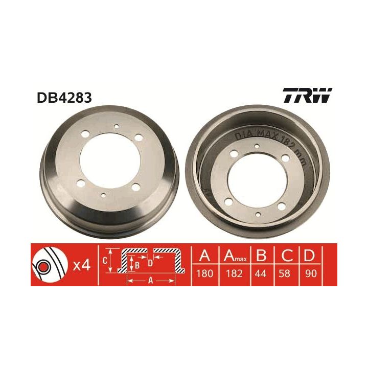 Stabdžių būgnas TRW DB4283