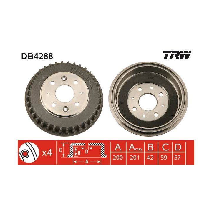 Stabdžių būgnas TRW DB4288