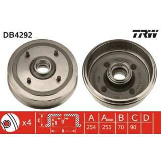 Stabdžių būgnas TRW DB4292