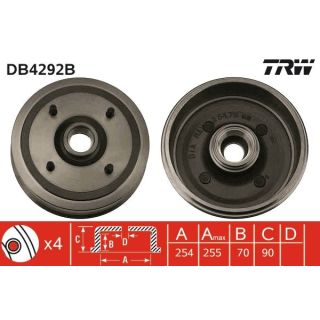 Stabdžių būgnas TRW DB4292B