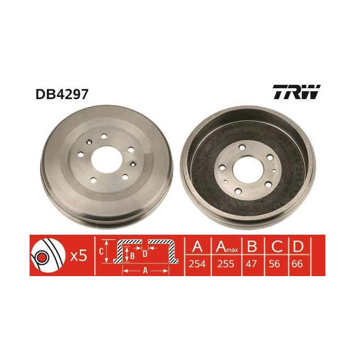 Stabdžių būgnas TRW DB4297