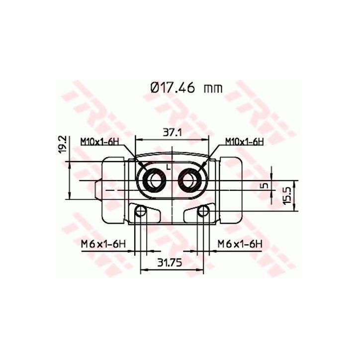 Rato stabdžių cilindras TRW BWC196