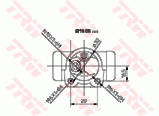 Rato stabdžių cilindras TRW BWD132