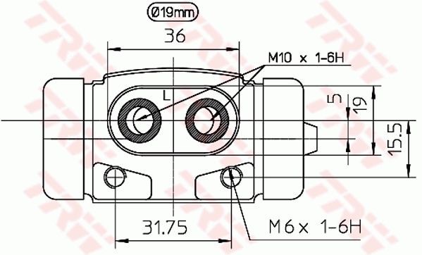 Rato stabdžių cilindras TRW BWD184