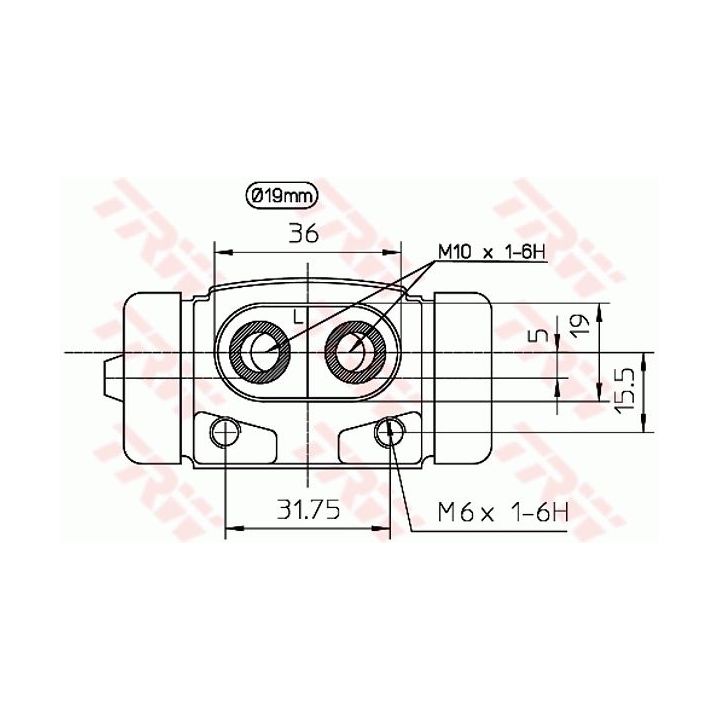 Rato stabdžių cilindras TRW BWD185