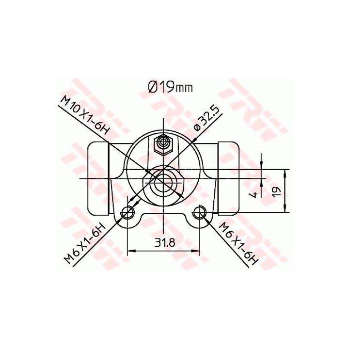 Rato stabdžių cilindras TRW BWD260