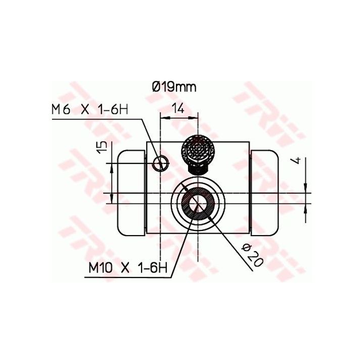 Rato stabdžių cilindras TRW BWD316