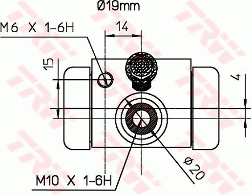Rato stabdžių cilindras TRW BWD316