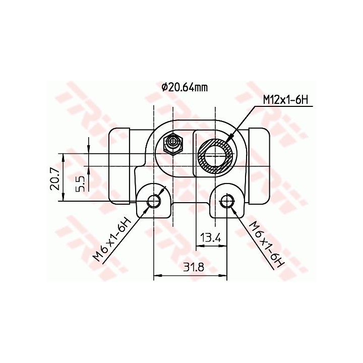 Rato stabdžių cilindras TRW BWF128