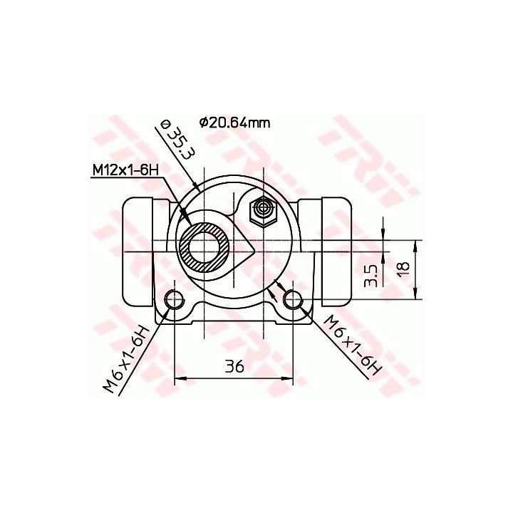 Rato stabdžių cilindras TRW BWF166