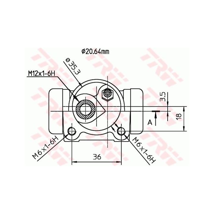 Rato stabdžių cilindras TRW BWF170