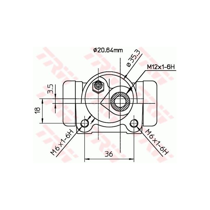 Rato stabdžių cilindras TRW BWF171