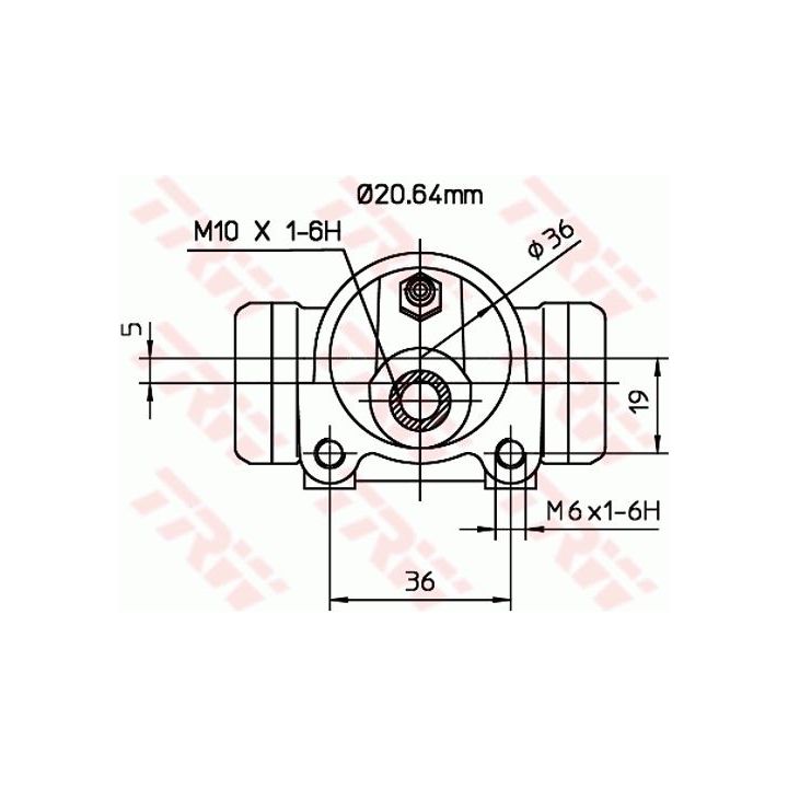 Rato stabdžių cilindras TRW BWF254