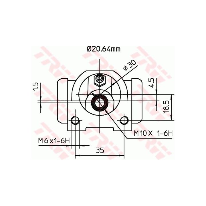 Rato stabdžių cilindras TRW BWF261