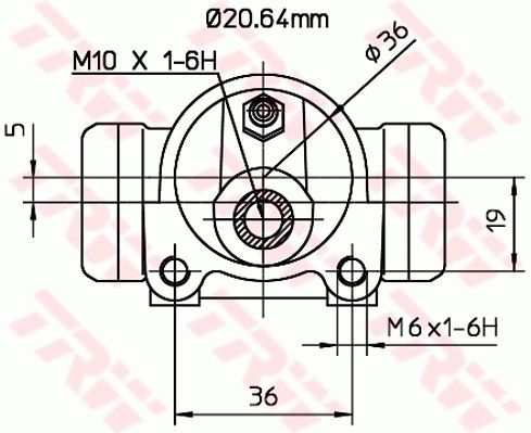Rato stabdžių cilindras TRW BWF279