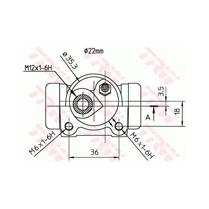 Rato stabdžių cilindras TRW BWH114