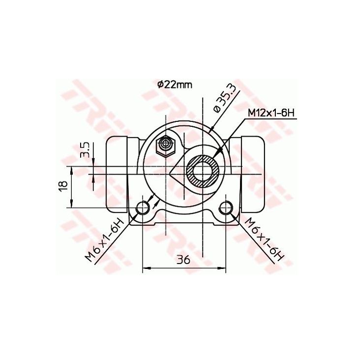 Rato stabdžių cilindras TRW BWH186