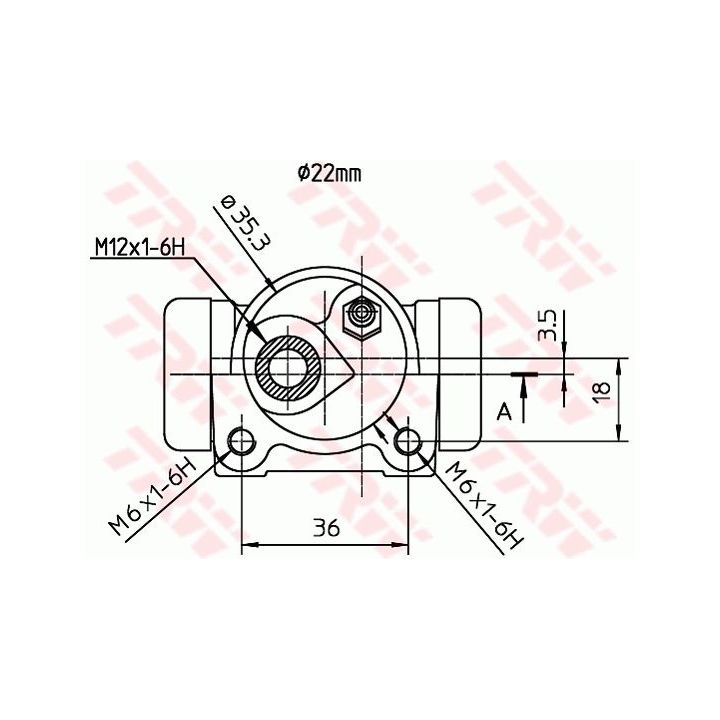 Rato stabdžių cilindras TRW BWH187