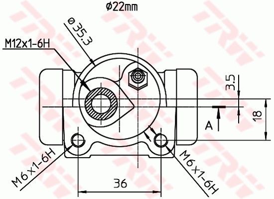 Rato stabdžių cilindras TRW BWH187