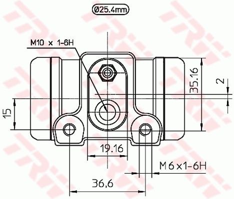 Rato stabdžių cilindras TRW BWL201