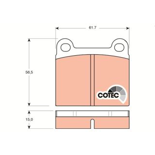 Stabdžių trinkelių rinkinys, diskinis stabdys TRW GDB101