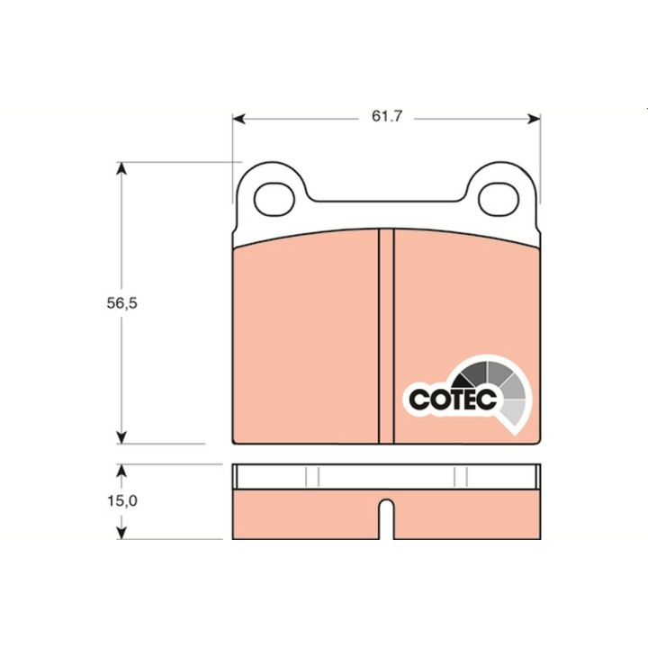 Stabdžių trinkelių rinkinys, diskinis stabdys TRW GDB101