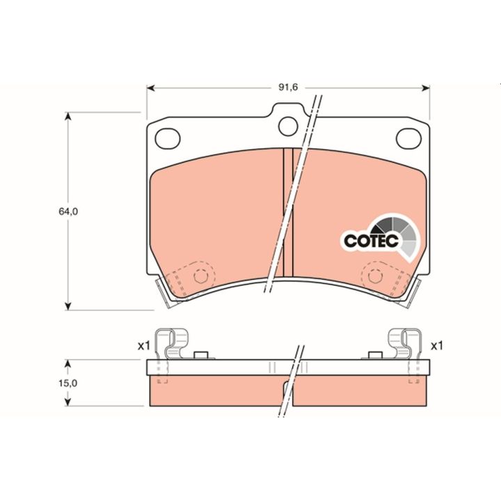 Stabdžių trinkelių rinkinys, diskinis stabdys TRW GDB1024