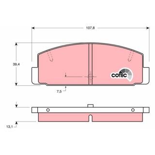 Stabdžių trinkelių rinkinys, diskinis stabdys TRW GDB1027