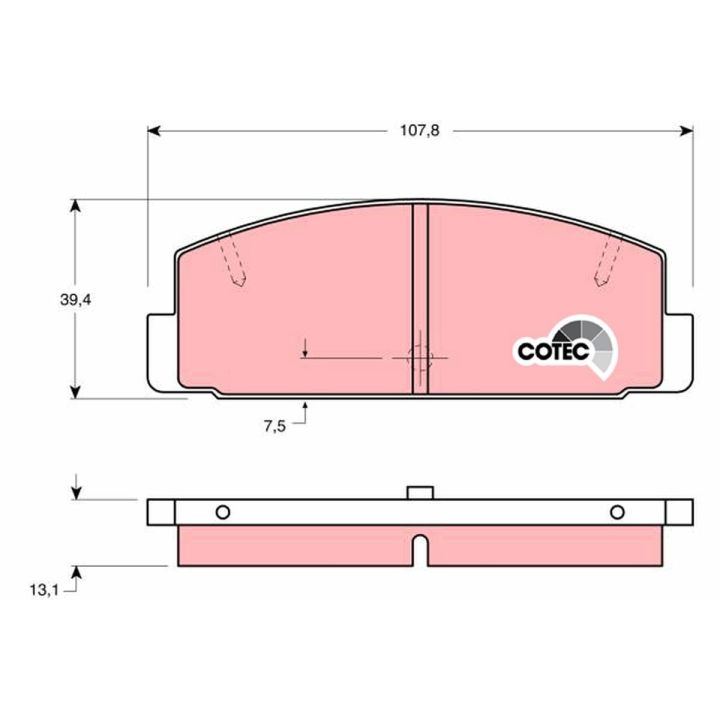 Stabdžių trinkelių rinkinys, diskinis stabdys TRW GDB1027