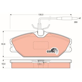 Stabdžių trinkelių rinkinys, diskinis stabdys TRW GDB1030