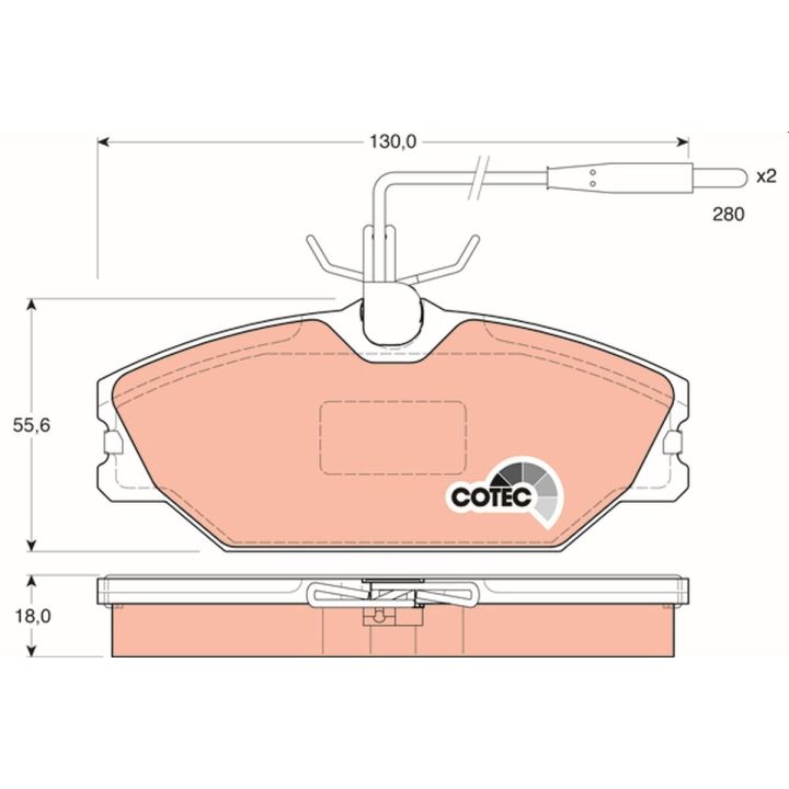 Stabdžių trinkelių rinkinys, diskinis stabdys TRW GDB1030