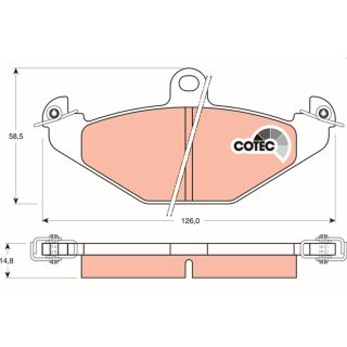 Stabdžių trinkelių rinkinys, diskinis stabdys TRW GDB1041