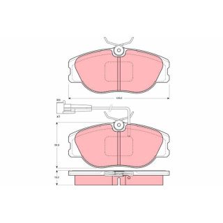 Stabdžių trinkelių rinkinys, diskinis stabdys TRW GDB1052