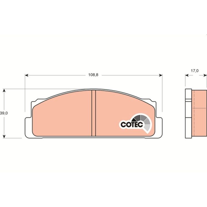 Stabdžių trinkelių rinkinys, diskinis stabdys TRW GDB106