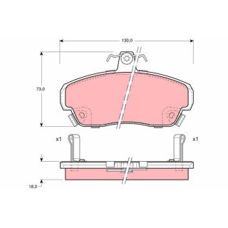 Stabdžių trinkelių rinkinys, diskinis stabdys TRW GDB1083