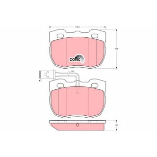 Stabdžių trinkelių rinkinys, diskinis stabdys TRW GDB1093