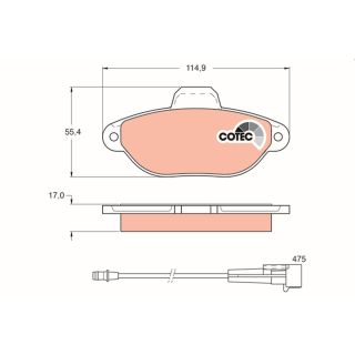 Stabdžių trinkelių rinkinys, diskinis stabdys TRW GDB1115