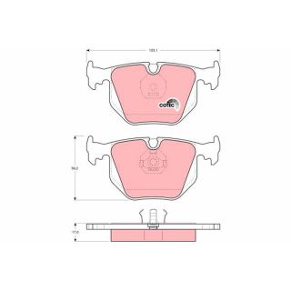 Stabdžių trinkelių rinkinys, diskinis stabdys TRW GDB1119