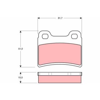 Stabdžių trinkelių rinkinys, diskinis stabdys TRW GDB1124
