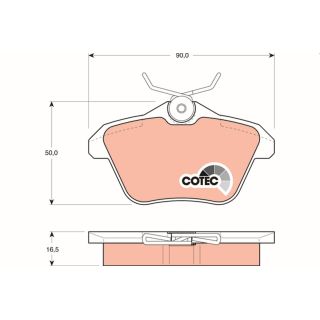 Stabdžių trinkelių rinkinys, diskinis stabdys TRW GDB1147