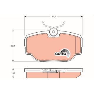 Stabdžių trinkelių rinkinys, diskinis stabdys TRW GDB1155