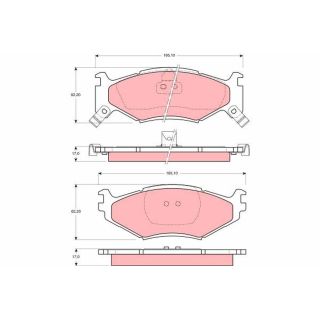 Stabdžių trinkelių rinkinys, diskinis stabdys TRW GDB1157