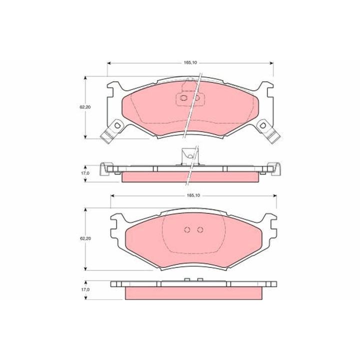 Stabdžių trinkelių rinkinys, diskinis stabdys TRW GDB1157