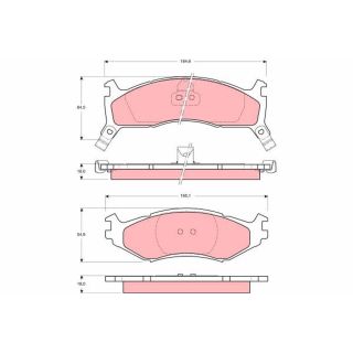 Stabdžių trinkelių rinkinys, diskinis stabdys TRW GDB1158