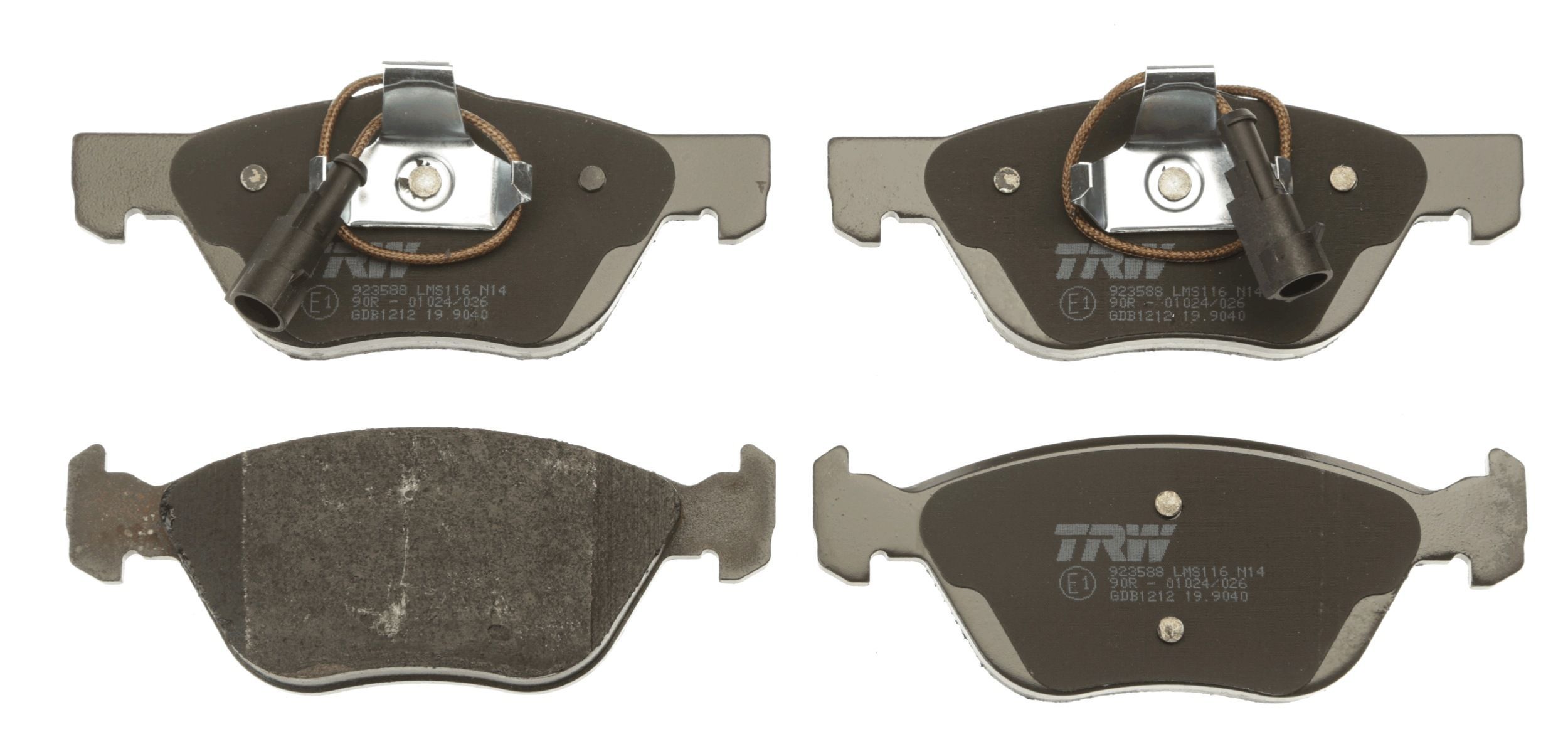 Stabdžių trinkelių rinkinys, diskinis stabdys TRW GDB1212