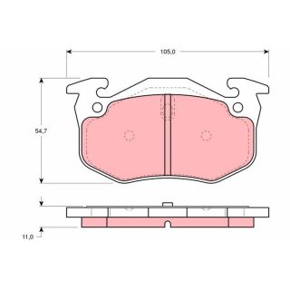 Stabdžių trinkelių rinkinys, diskinis stabdys TRW GDB1217