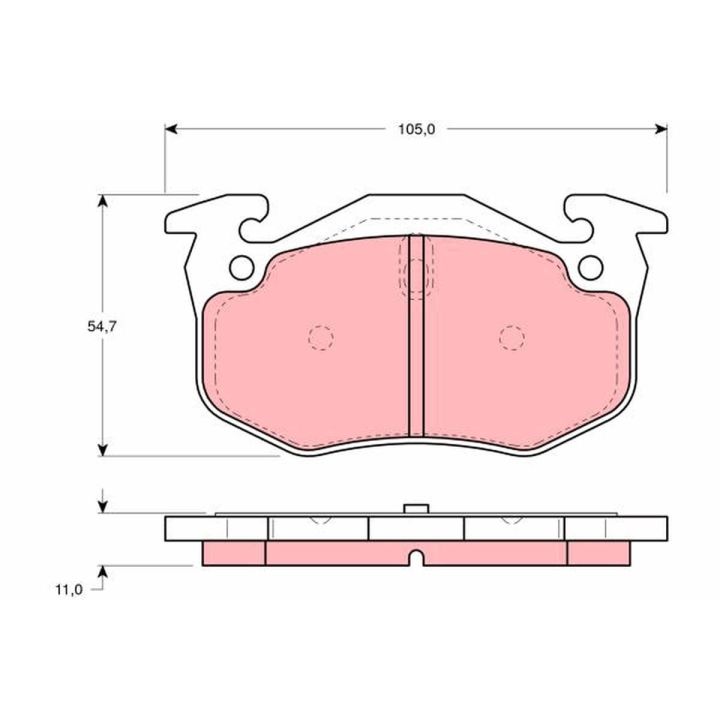 Stabdžių trinkelių rinkinys, diskinis stabdys TRW GDB1217
