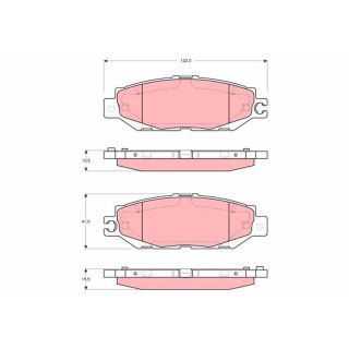 Stabdžių trinkelių rinkinys, diskinis stabdys TRW GDB1240